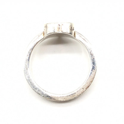 Gucci Sterling Silver Heart Trademark Ring, US Size 5.5