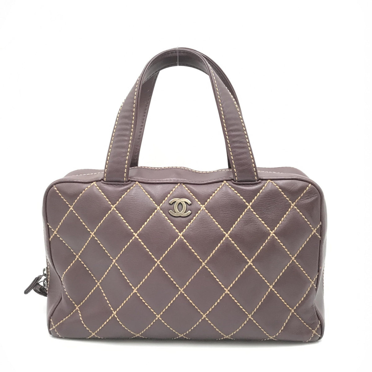 Chanel Wild Stitch Handbag Mini Boston Rouge - Élégance Intemporelle