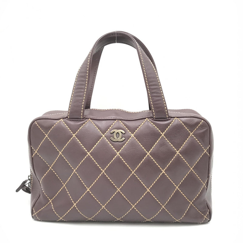 Chanel Wild Stitch Handbag Mini Boston Red - Vintage Charm
