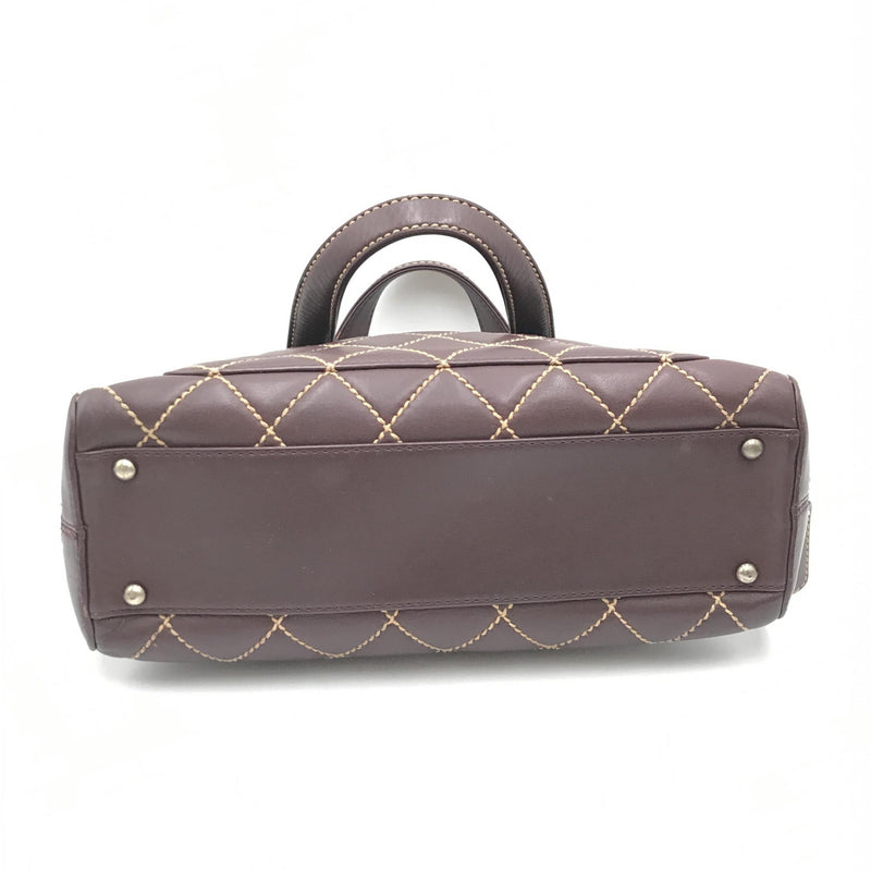 Chanel Wild Stitch Handbag Mini Boston Red - Vintage Charm