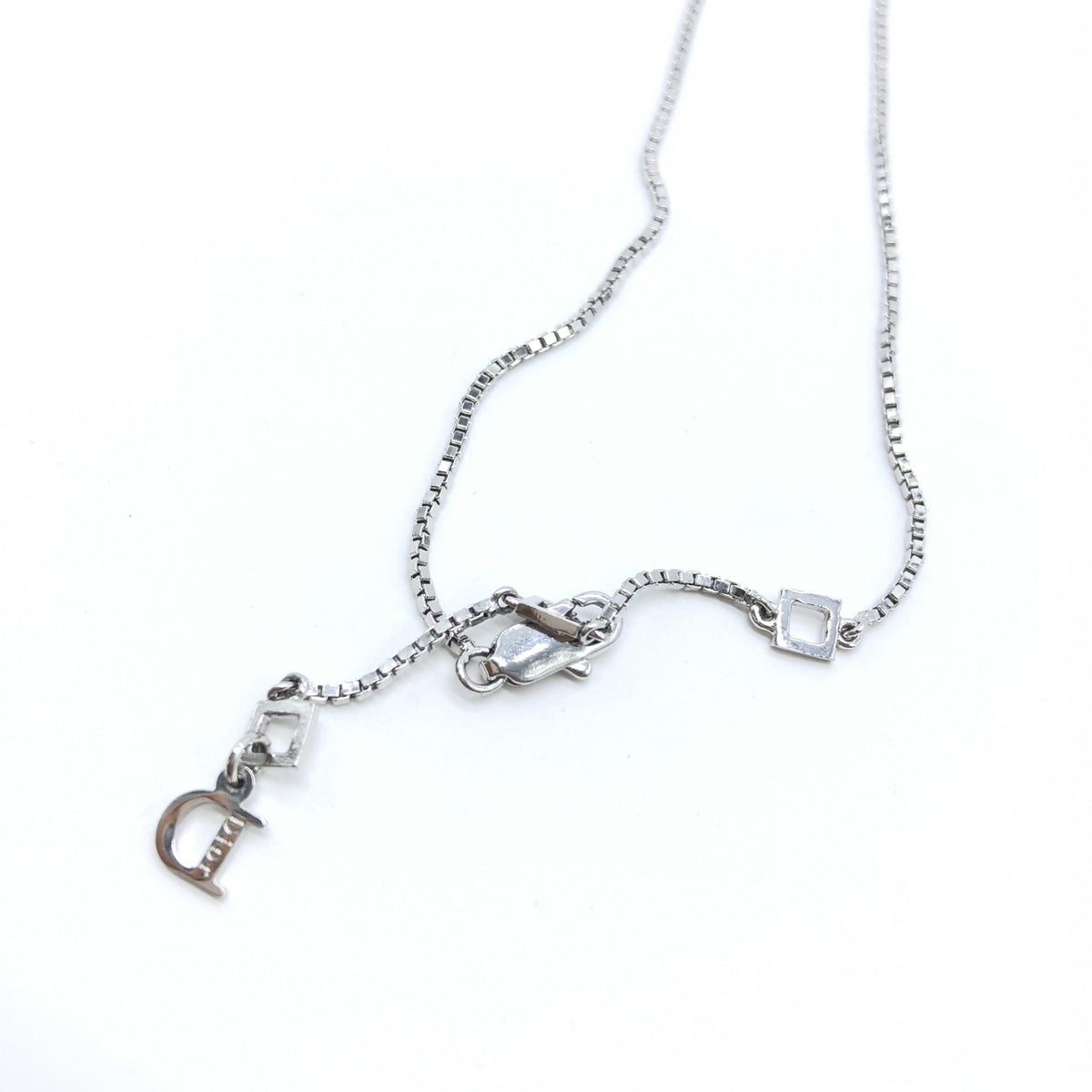 Christian Dior 925 Sterling Silver Antique Art Deco Necklace