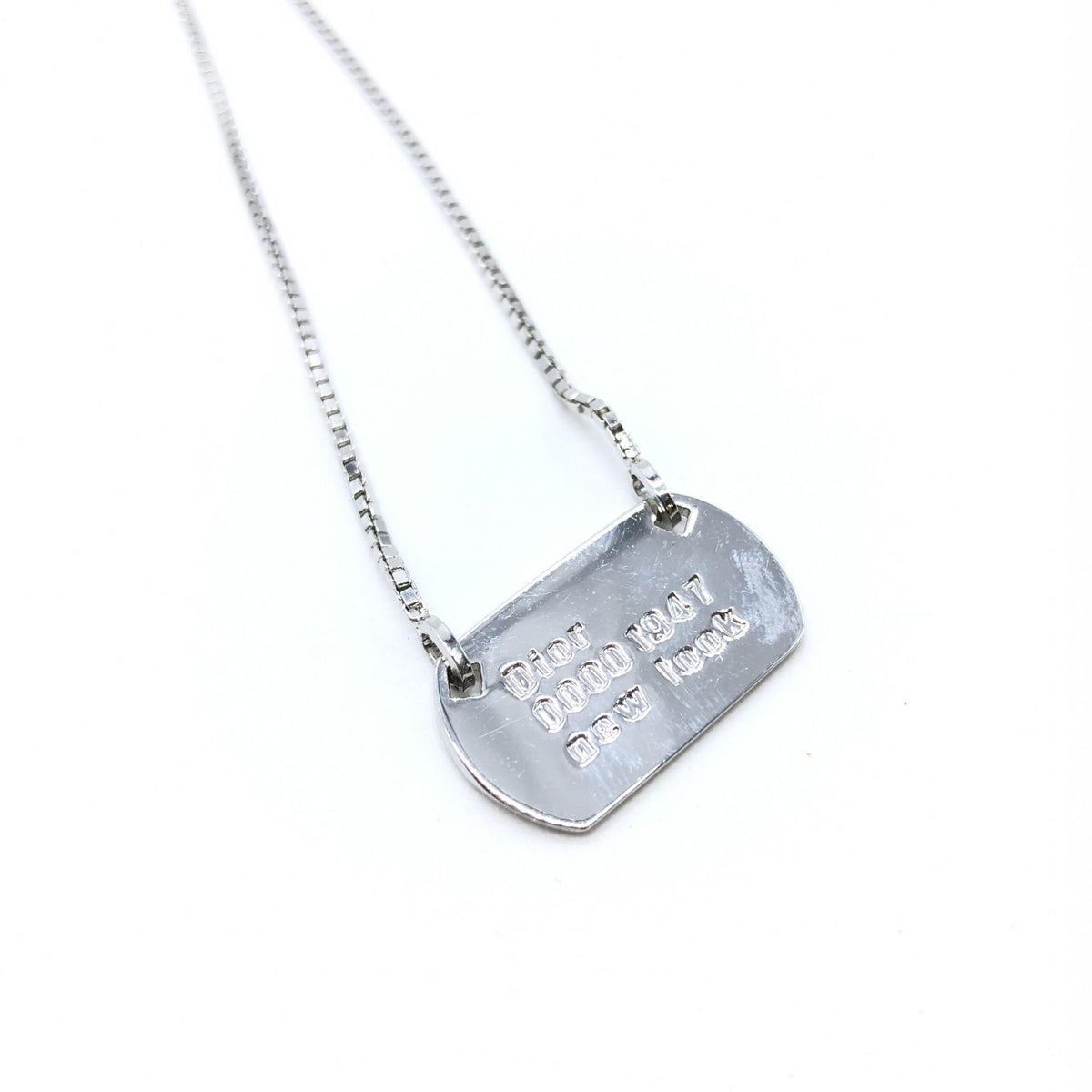 Christian Dior 925 Sterling Silver Antique Art Deco Necklace