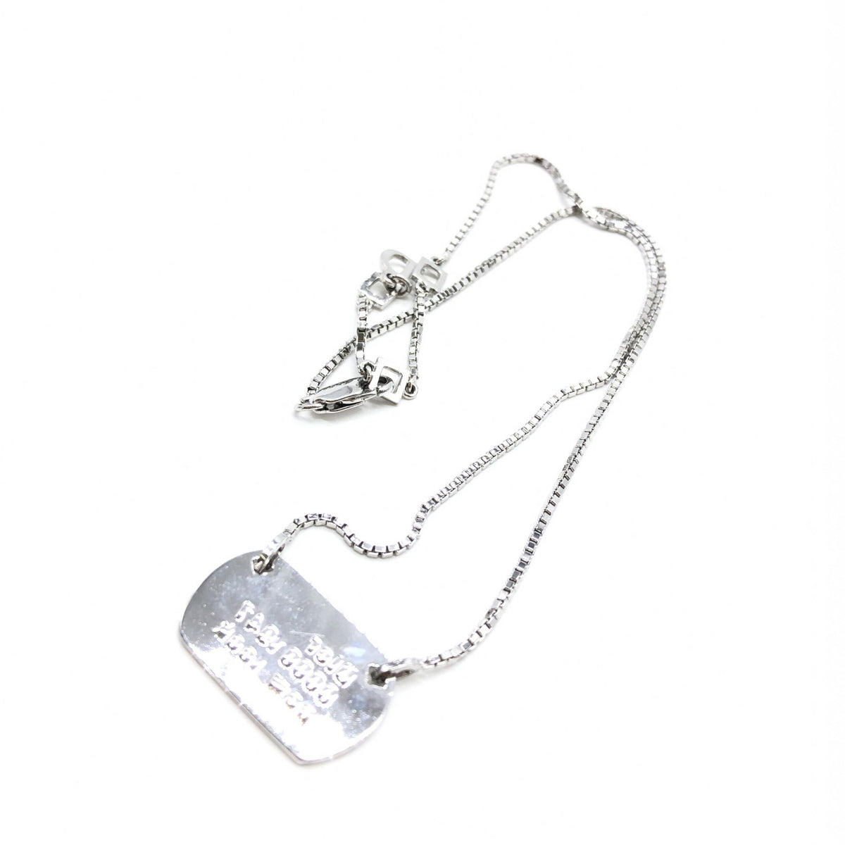Christian Dior 925 Sterling Silver Antique Art Deco Necklace