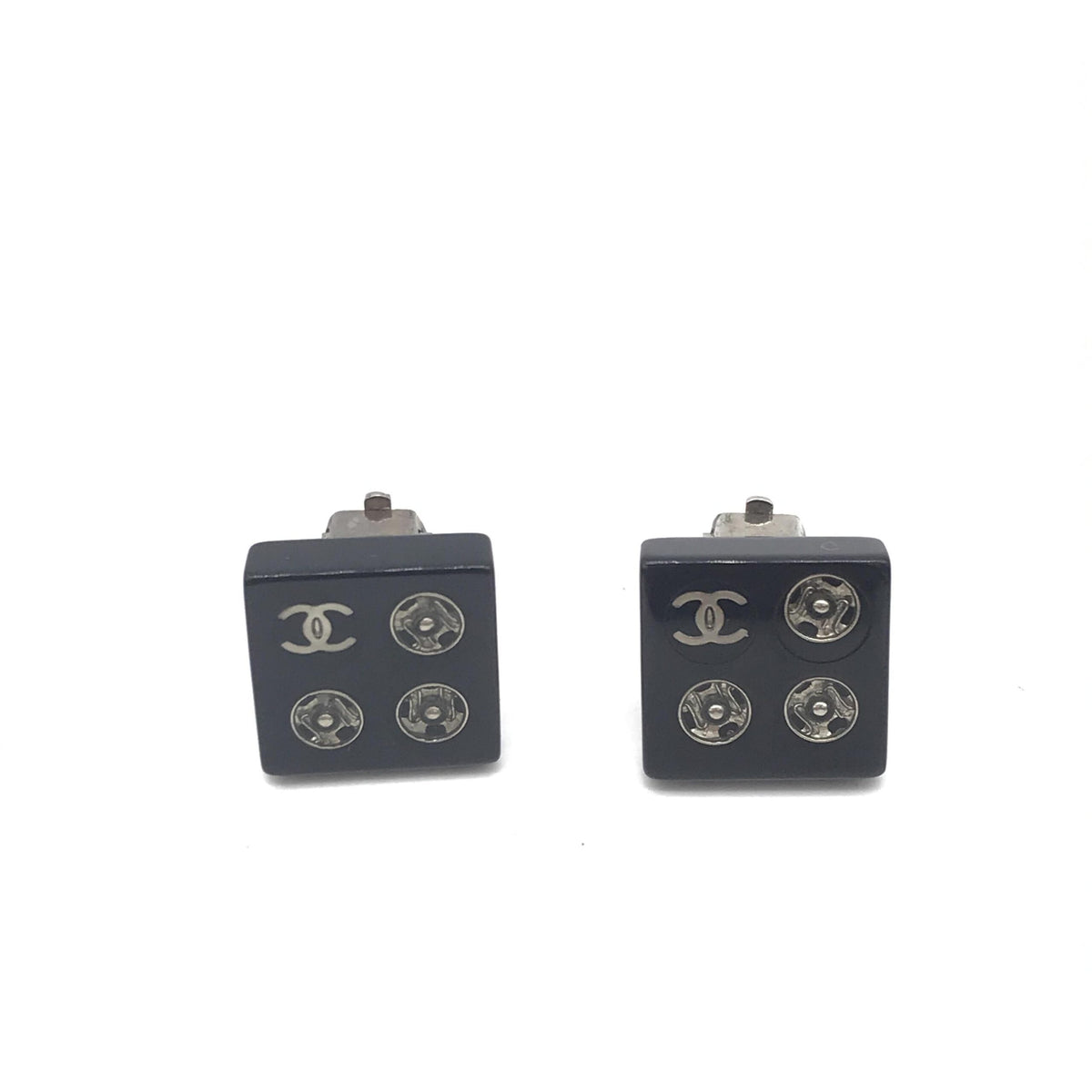 Chanel Coco Mark Square Clip-On Earrings - Élégance Intemporelle