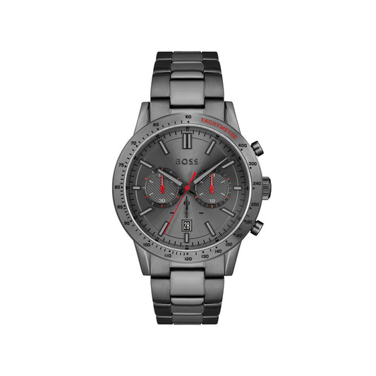 Hugo Boss Gray Stainless Steel Dress Watch for Men