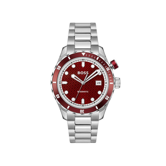 Hugo Boss Gray Stainless Steel Dress Watch for Men