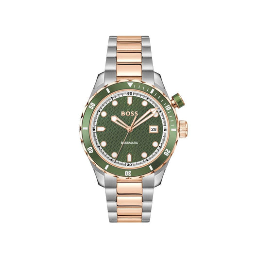 Hugo Boss Gray Stainless Steel Dress Watch for Men