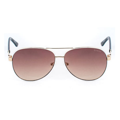 Guess White Metal Sunglasses