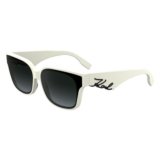Lunettes de soleil Karl Lagerfeld KL6161S en acétate blanc pour femmes