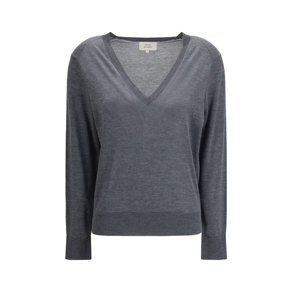 Loulou De Saison Julio Gray Cashmere Sweater - Luxurious Comfort