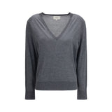 Loulou De Saison Julio Gray Cashmere Sweater - Luxurious Comfort