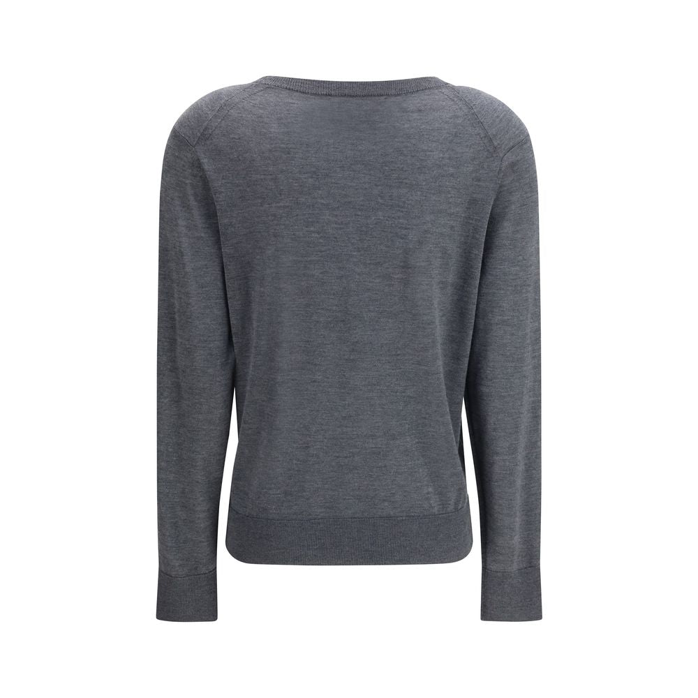 Loulou De Saison Julio Gray Cashmere Sweater - Luxurious Comfort