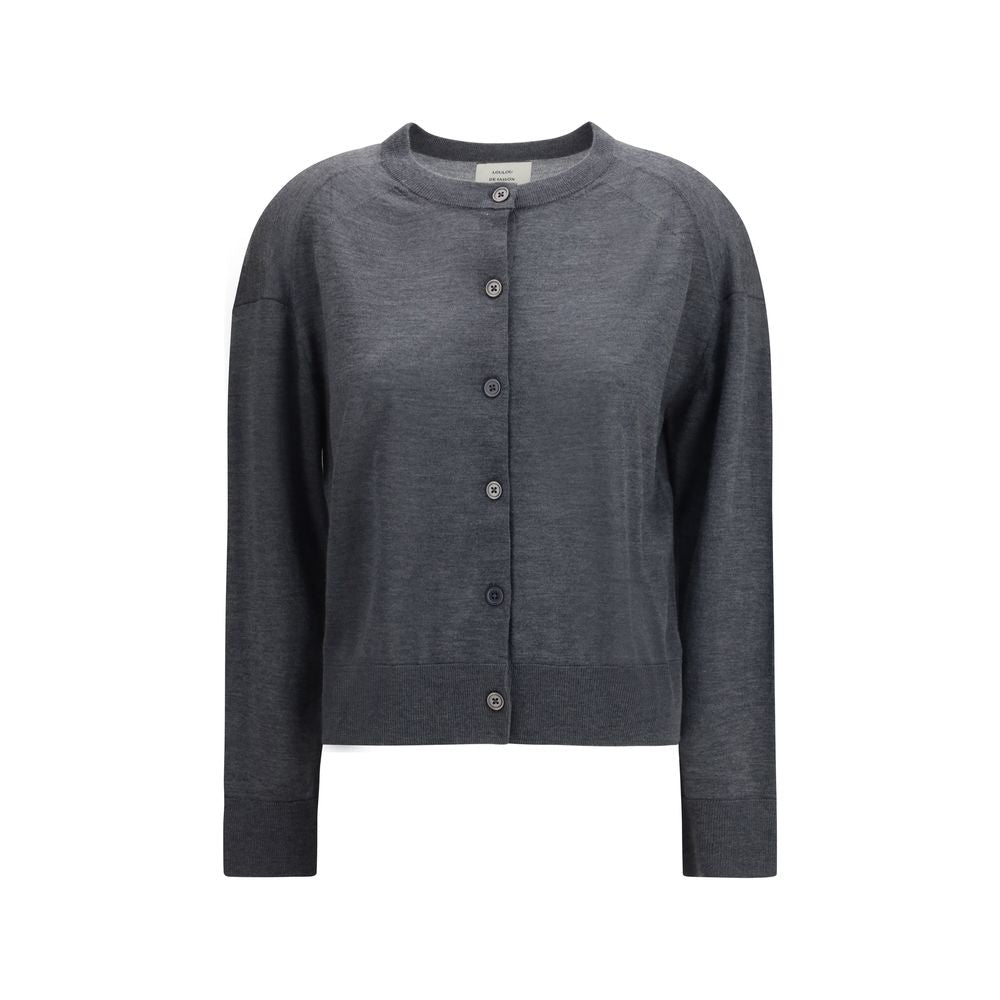 Loulou De Saison Kita Cardigan en Cachemire Gris pour Femmes