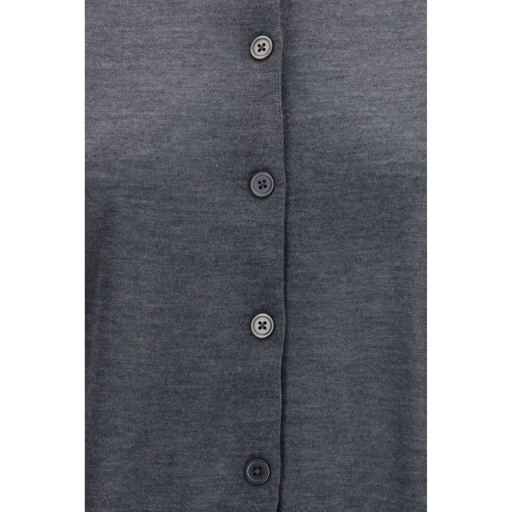 Loulou De Saison Kita Cardigan en Cachemire Gris pour Femmes