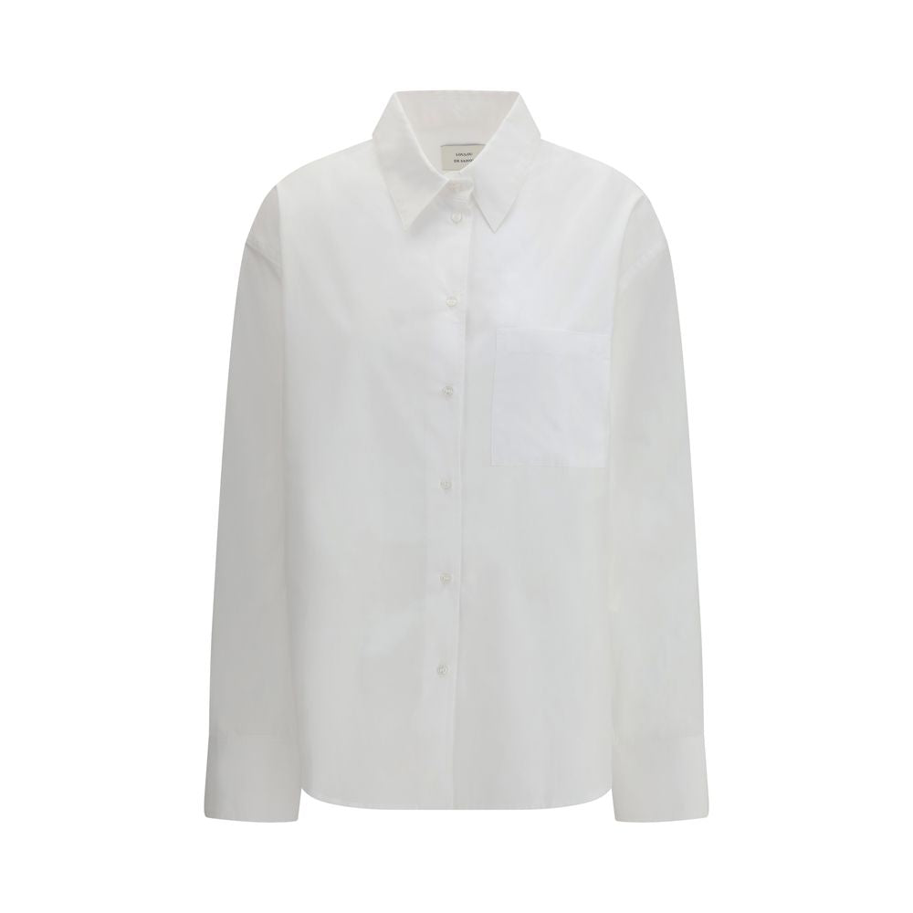 Loulou De Saison White Cotton Dress Shirt - Lee Model