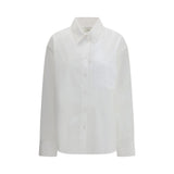 Loulou De Saison White Cotton Dress Shirt - Lee Model