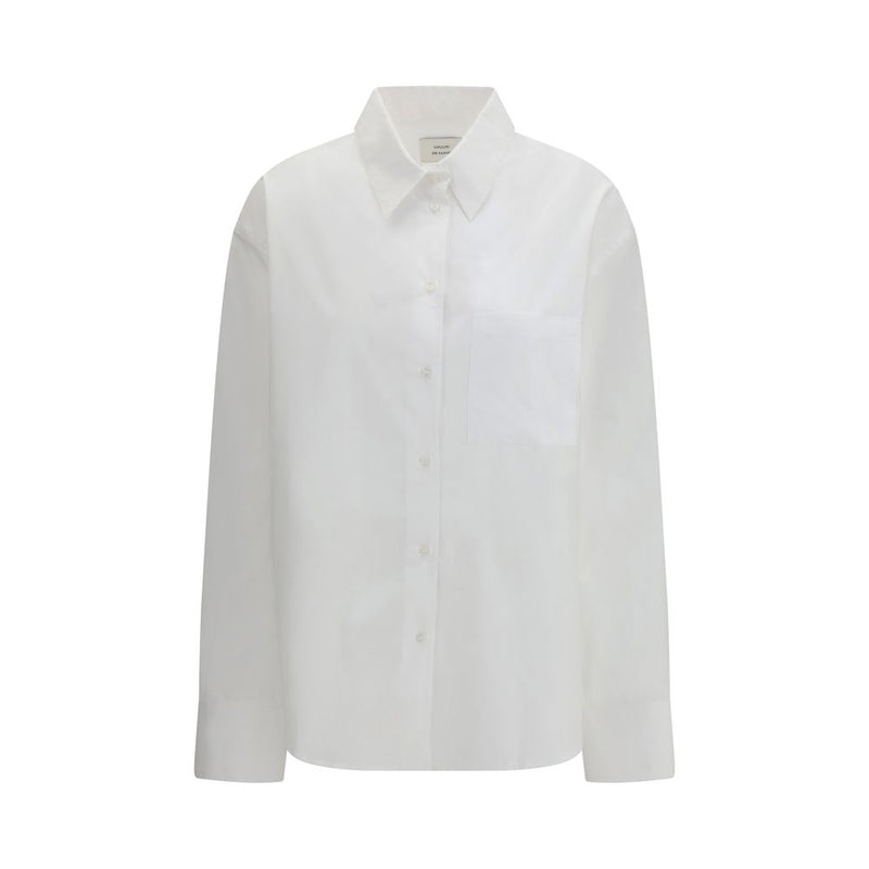 Loulou De Saison White Cotton Dress Shirt - Lee Model