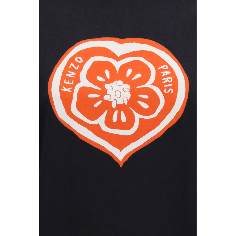 Kenzo Boke Heart Black Cotton T-Shirt for Women