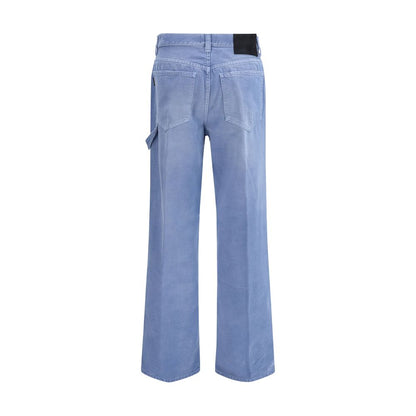 Haikure Light Blue Cotton Relaxed Fit Jeans