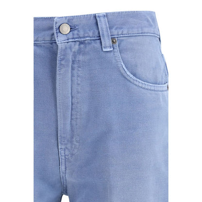 Haikure Light Blue Cotton Relaxed Fit Jeans