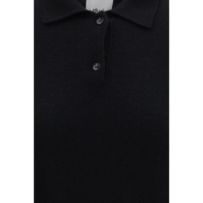 Allude Black Cashmere Dress Shirt - Luxurious Comfort