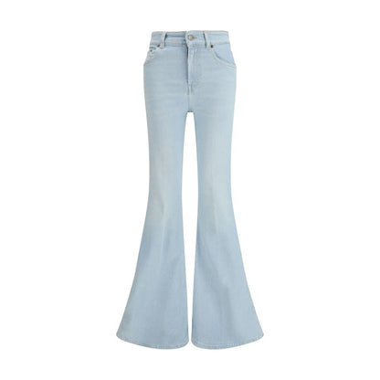 Haikure Light Blue Cotton Flared Jeans