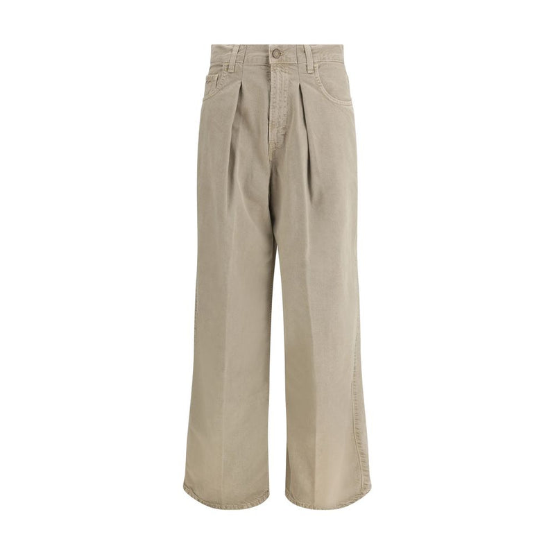 Haikure Candy Beige Cotton Jeans for Women