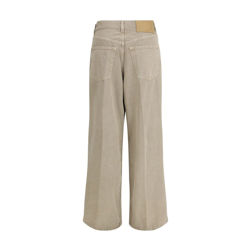 Haikure Candy Beige Cotton Jeans for Women
