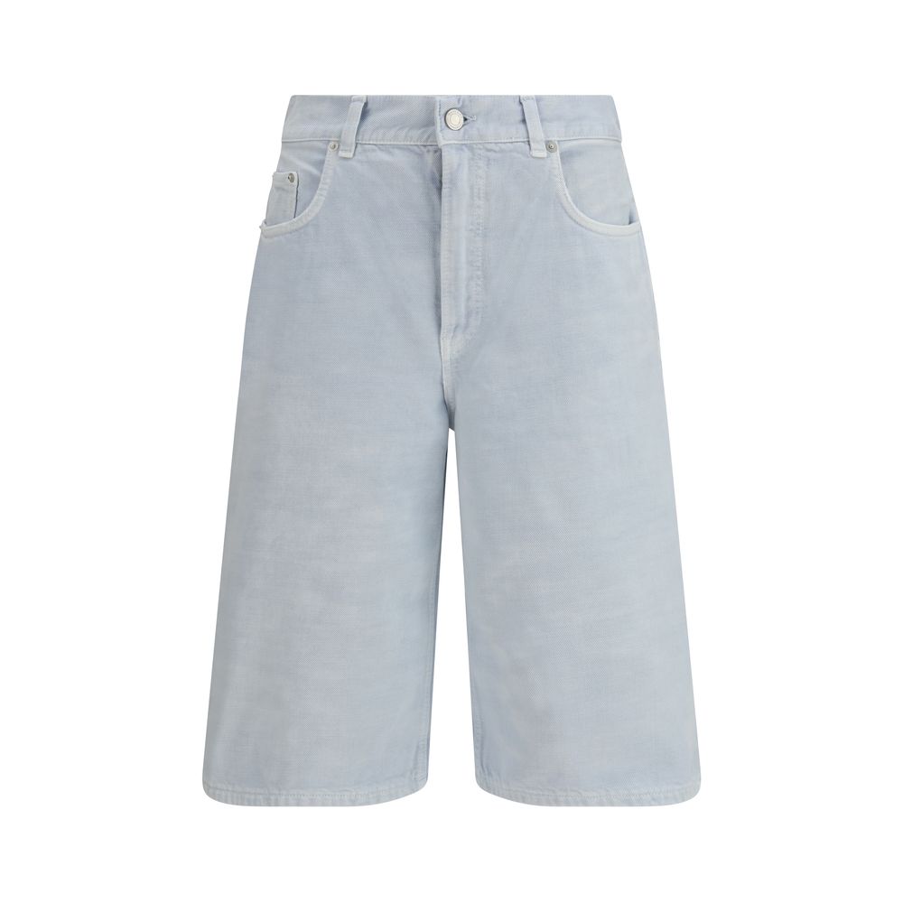Haikure New Becky Light Blue Cotton Bermuda Shorts
