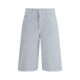Haikure New Becky Light Blue Cotton Bermuda Shorts