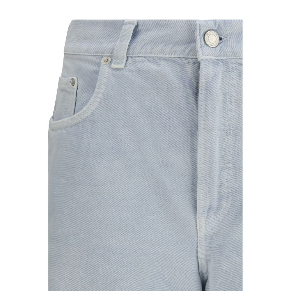 Haikure Light Blue Cotton Bermuda Shorts