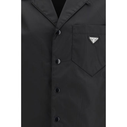 Prada Black Recycled Polyamide Shortsleeve Shirt