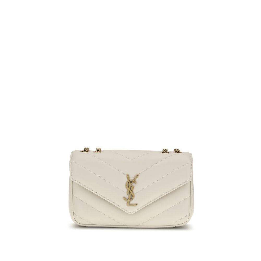 Saint Laurent LouLou Cream Lamb Ovis Aries Shoulder Bag