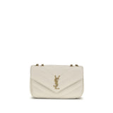Saint Laurent LouLou Cream Lamb Ovis Aries Shoulder Bag