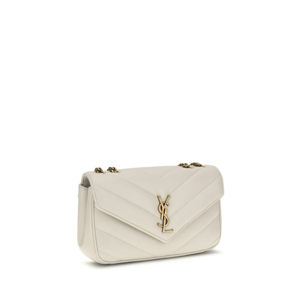 Saint Laurent LouLou Cream Lamb Ovis Aries Shoulder Bag