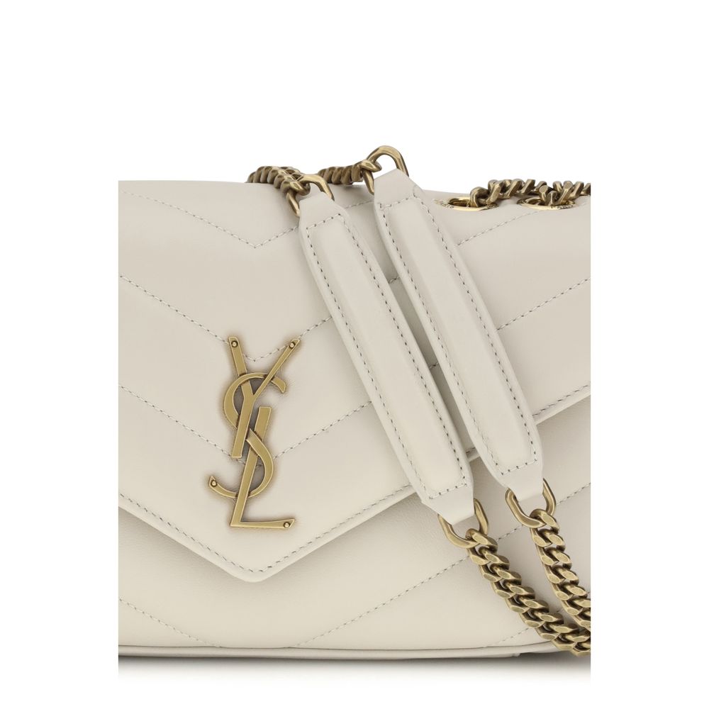 Saint Laurent LouLou Cream Lamb Ovis Aries Shoulder Bag