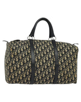 Dior Vintage Blue Canvas Tote Bag - Bowling Style