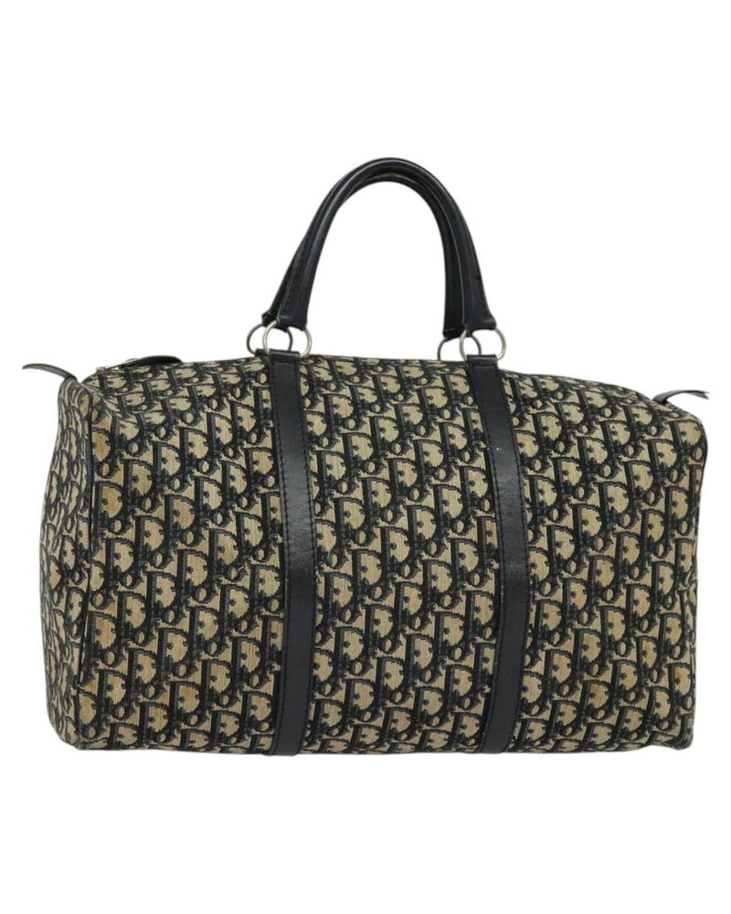 Dior Vintage Blue Canvas Tote Bag - Bowling Style