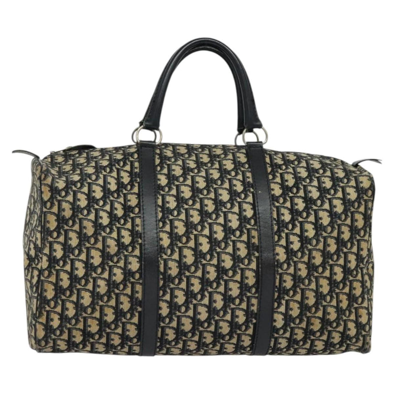 Dior Vintage Blue Canvas Tote Bag - Bowling Style
