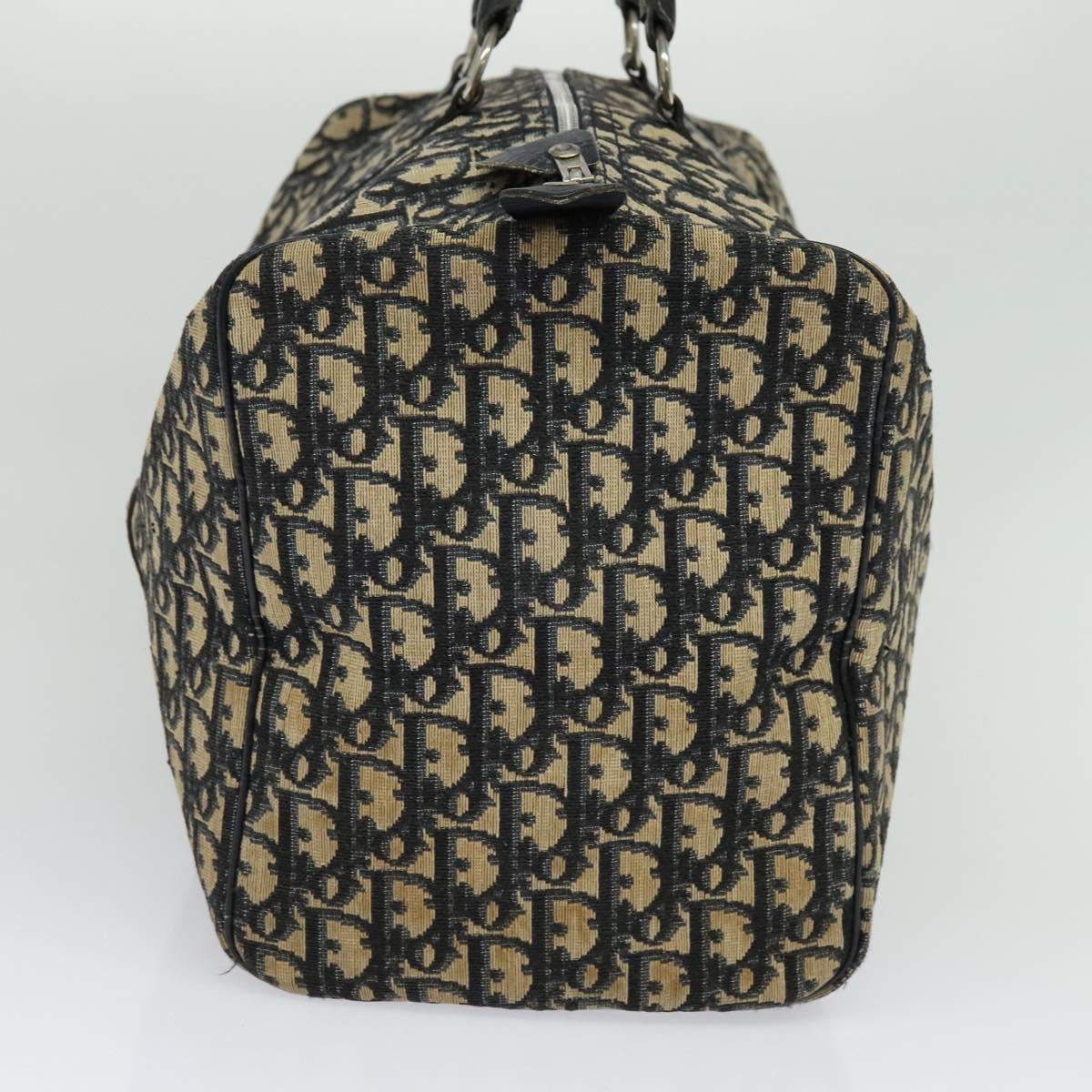 Dior Vintage Blue Canvas Tote Bag - Bowling Style