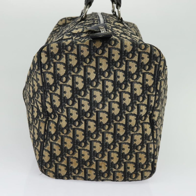 Dior Vintage Blue Canvas Tote Bag - Bowling Style