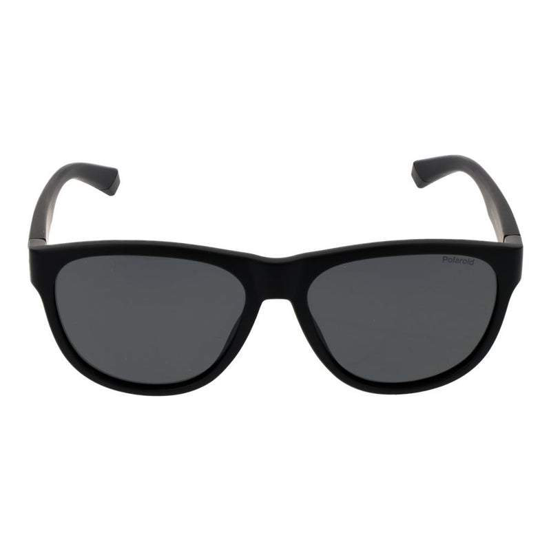Polaroid Black Polycarbonate Sunglasses - Unisex Round Style