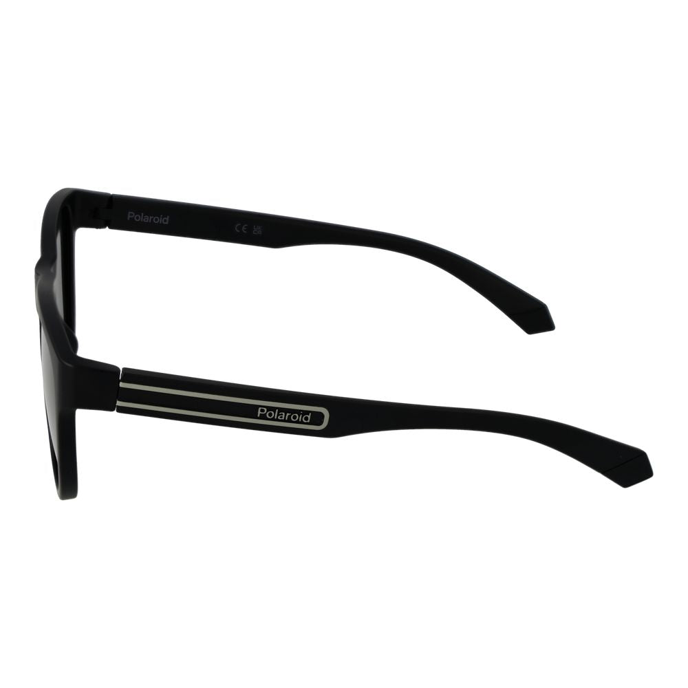 Polaroid Black Polycarbonate Sunglasses - Unisex Round Style