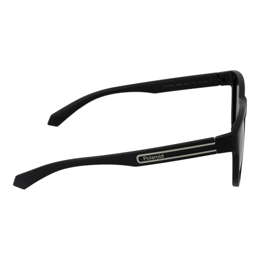 Polaroid Black Polycarbonate Sunglasses - Unisex Round Style
