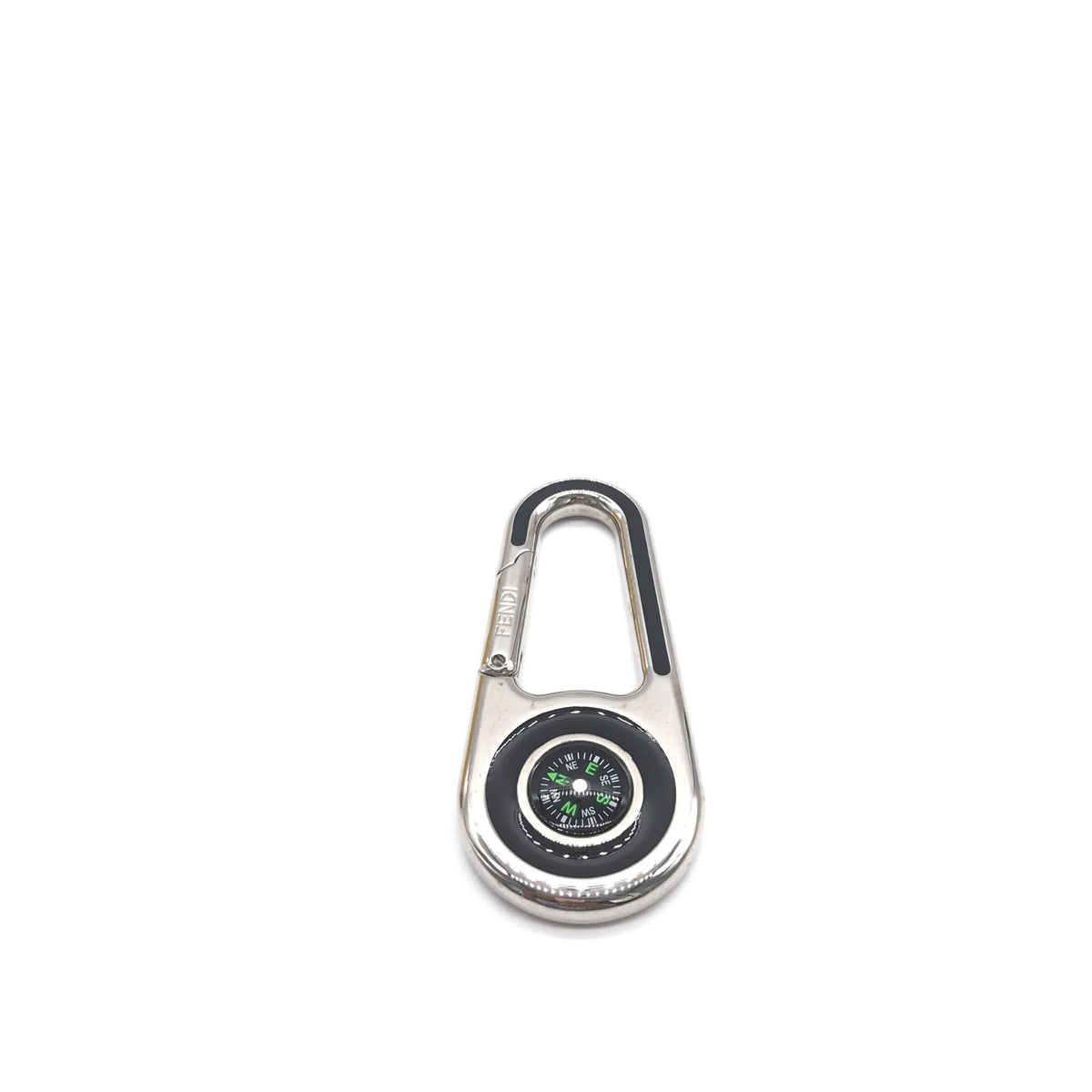 Fendi Silver Metal Compass Charm Keychain - Luxe Accessory
