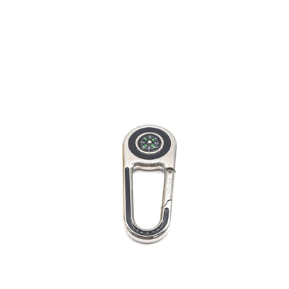 Fendi Silver Metal Compass Charm Keychain