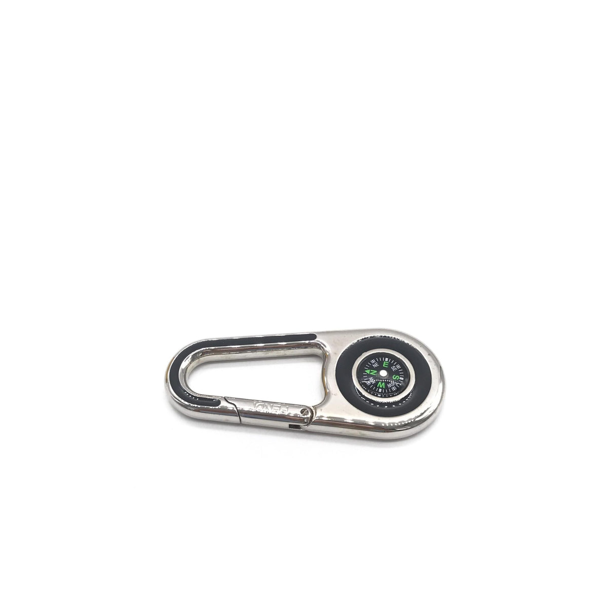 Fendi Silver Metal Compass Charm Keychain - Luxe Accessory