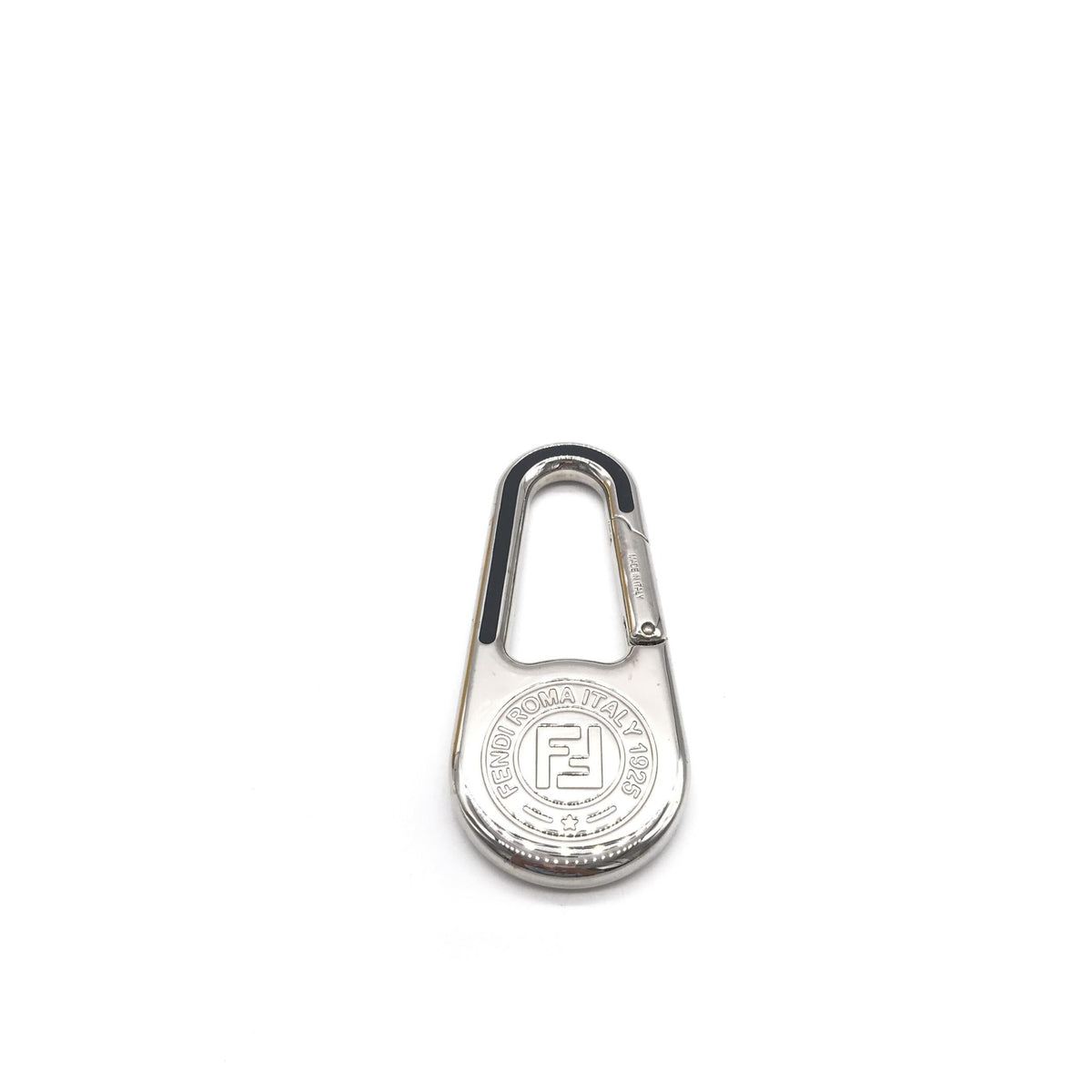 Fendi Silver Metal Compass Charm Keychain - Luxe Accessory