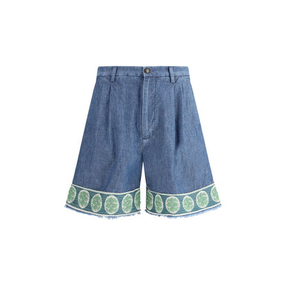 Valentino Light Blue Denim Shorts