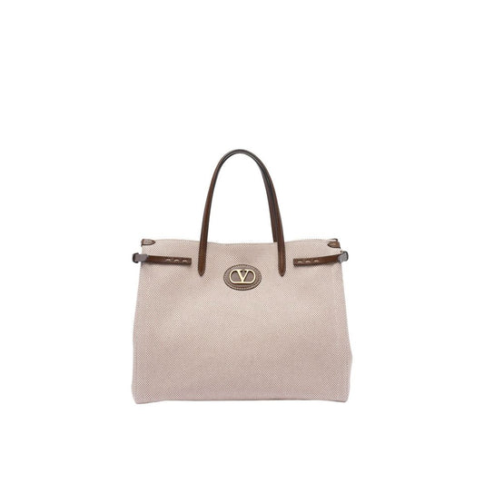Valentino Garavani Brown Canvas Tote Bag
